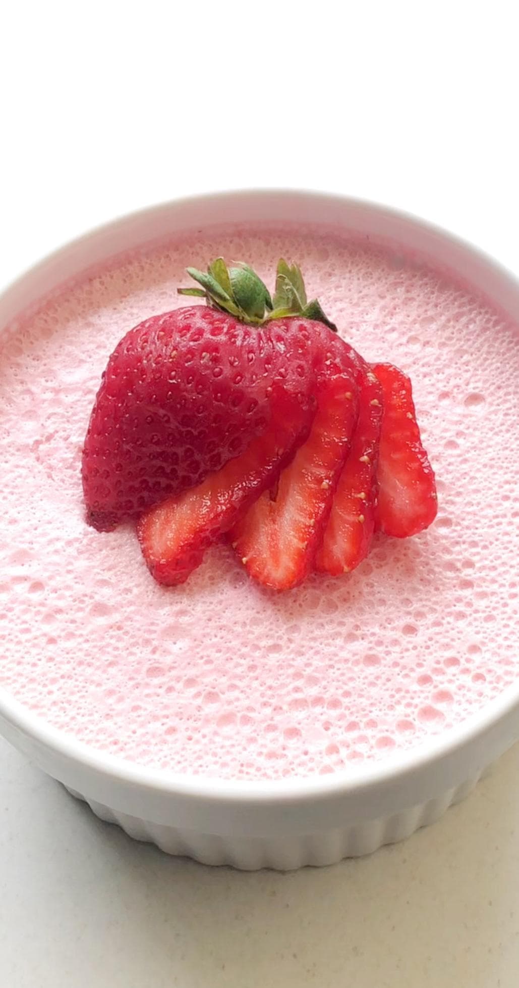 Mousse de frutilla saludable